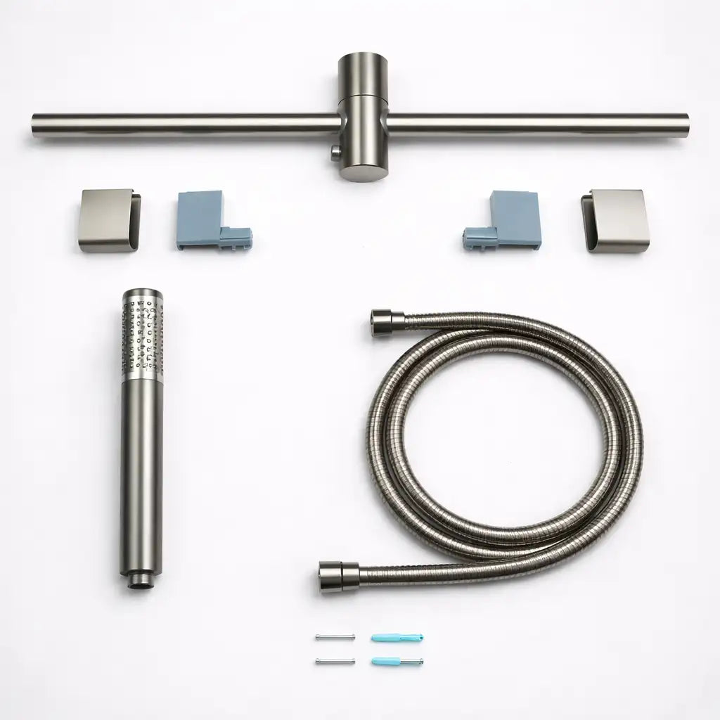Colonne de douche | Barre de douche avec douchette à main et Flexible 1,5 m pour salle de bain