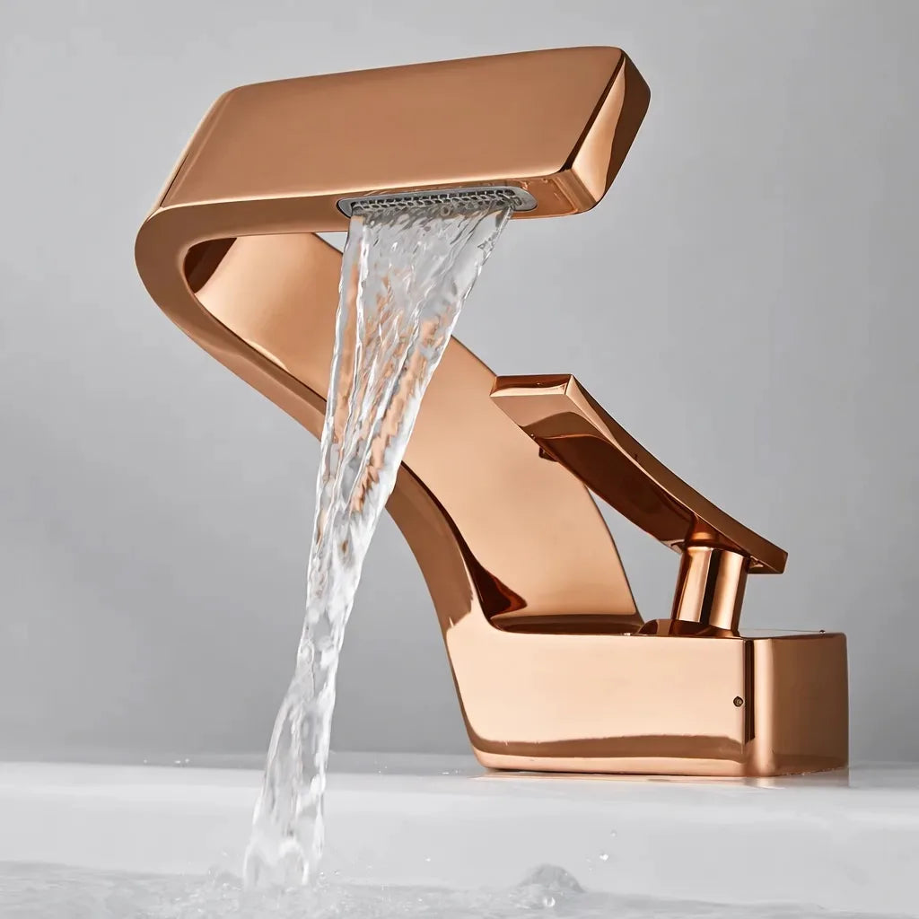 Robinet Lavabo Cascade Design TOLM | Mitigeur Salle de Bain Moderne