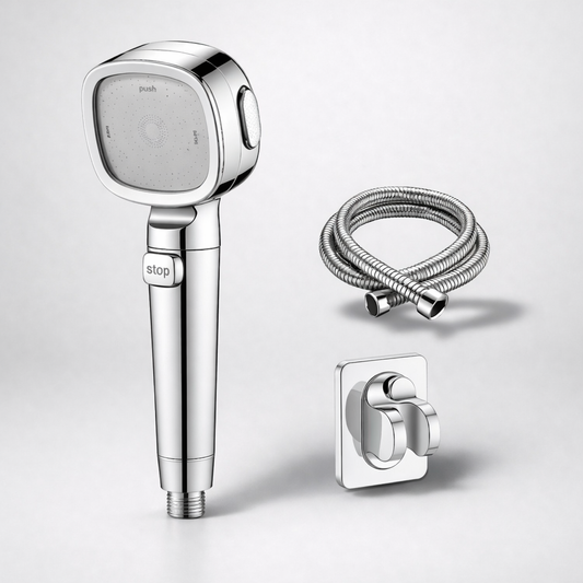 Pommeau de douche filtrant anticalcaire 3 modes | Douchette à main avec flexible et suport mural