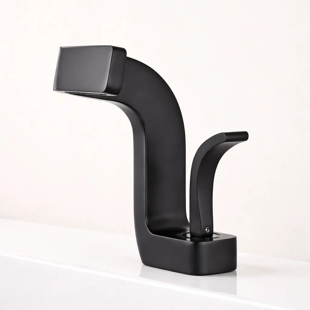Robinet Lavabo Cascade Luxe Design Arche | Mitigeur Laiton pour Salle de Bain Haut de Gamme