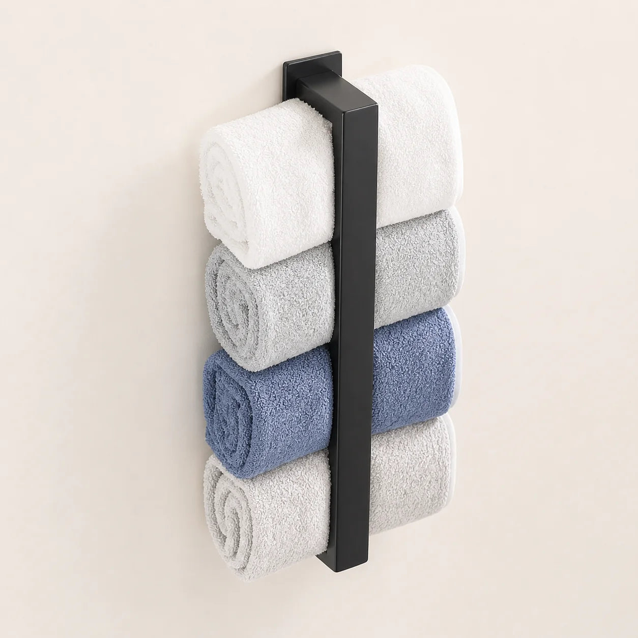 Porte-Serviettes Mural Inox Adhésif Sans Perçage | Porte serviette pour Salle de Bain