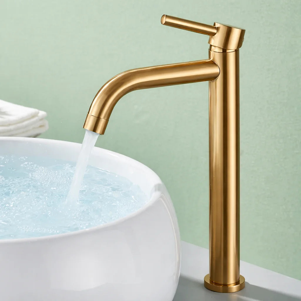 Robinet Lavabo design en Acier Inoxydable | Mitigeur pour salle de Bain moderne