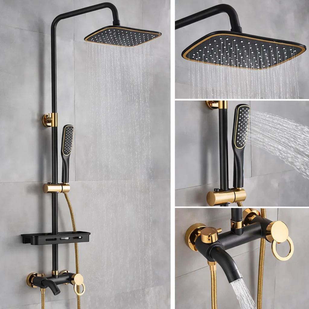 Colonne de douche 3 sorties | Douche pluie, douchette et robinet