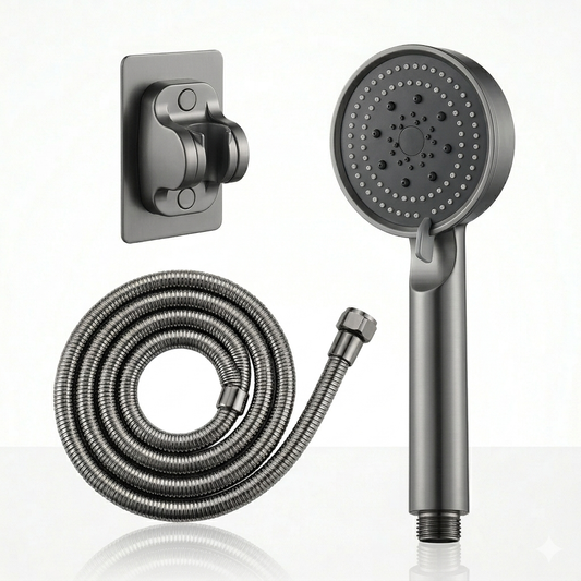 Douchette Multifonction | Pommeau de Douche avec Support Mural & Flexible Anti-Torsion pour salle de bain
