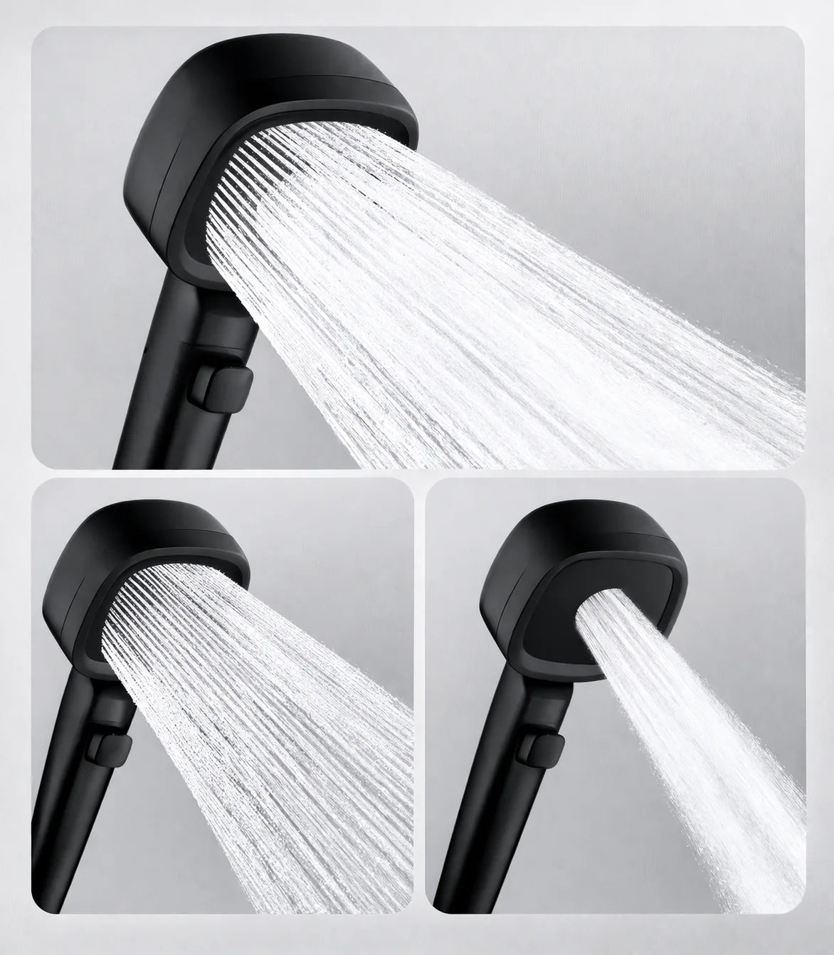 Pommeau de douche filtrant anticalcaire 3 modes | Douchette à main avec flexible et suport mural