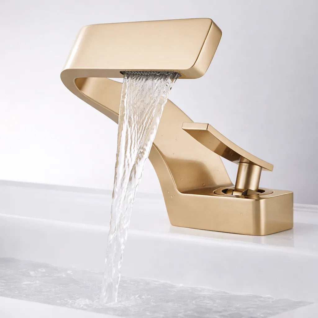 Robinet Lavabo Cascade Design TOLM | Mitigeur Salle de Bain Moderne