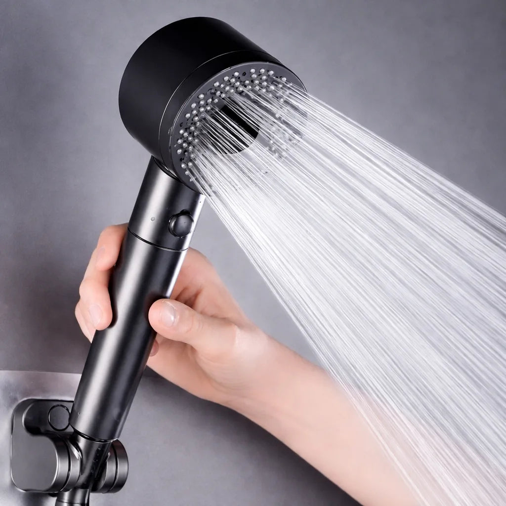 Douchette à Main Ronde Filtrante | Pommeau de Douche Filtrant 5 Modes pour salle de bain avec Système de Filtration d'eau
