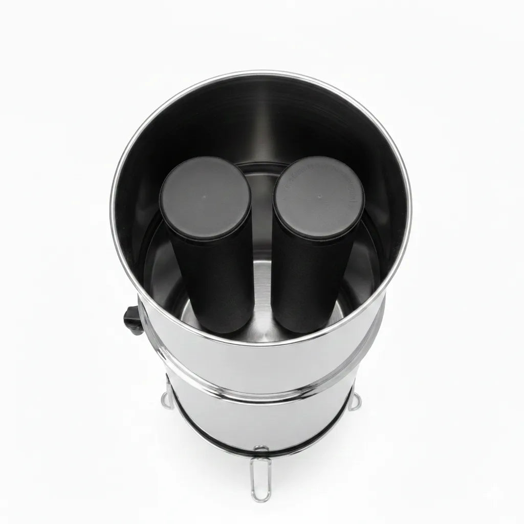 Filtre à eau Enoxis pour maison avec charbon actif anti-calcaire et anti-chlore |Système de filtration d’eau potable en inox avec robinet - Purificateur d’eau pour cuisine