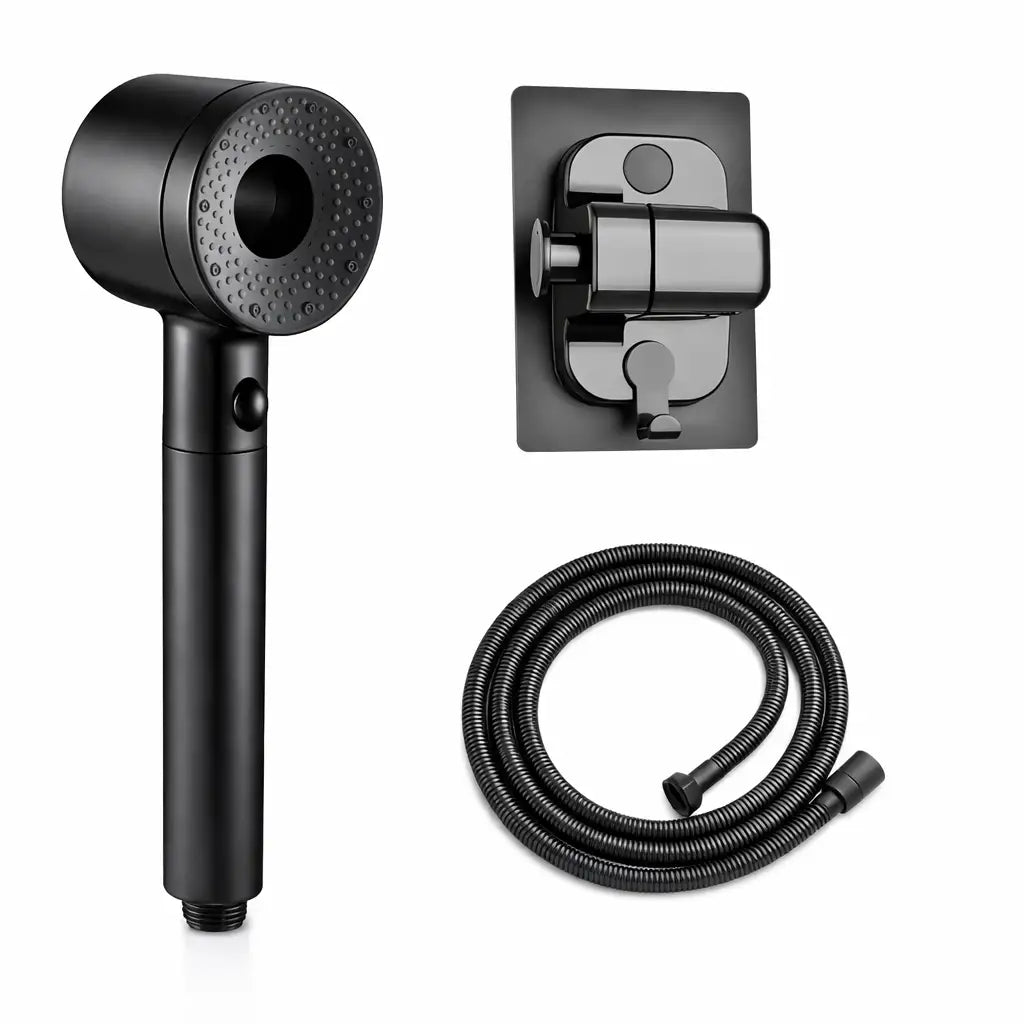 Douchette à Main Ronde Filtrante | Pommeau de Douche Filtrant 5 Modes pour salle de bain avec Système de Filtration d'eau avec Support muralet flexible de 1.5 m