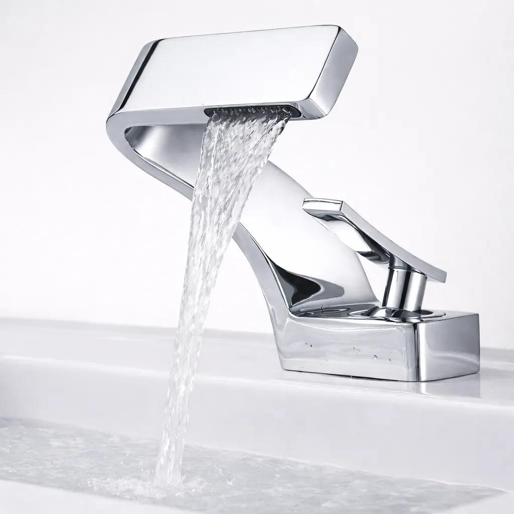 Robinet Lavabo Cascade Design TOLM | Mitigeur Salle de Bain Moderne