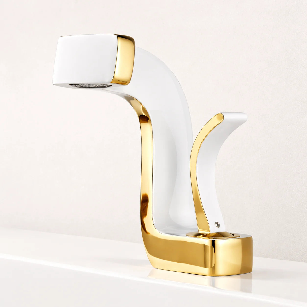 Robinet Lavabo Cascade Luxe Design Arche | Mitigeur Laiton pour Salle de Bain Haut de Gamme