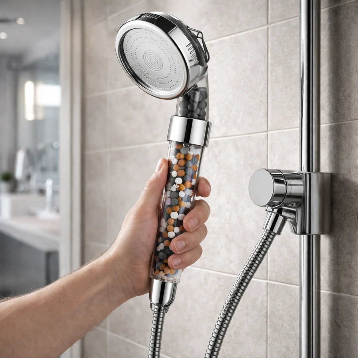 Pommeau de Douche Filtrant 3 Modes | Douchette pour salle de bain
