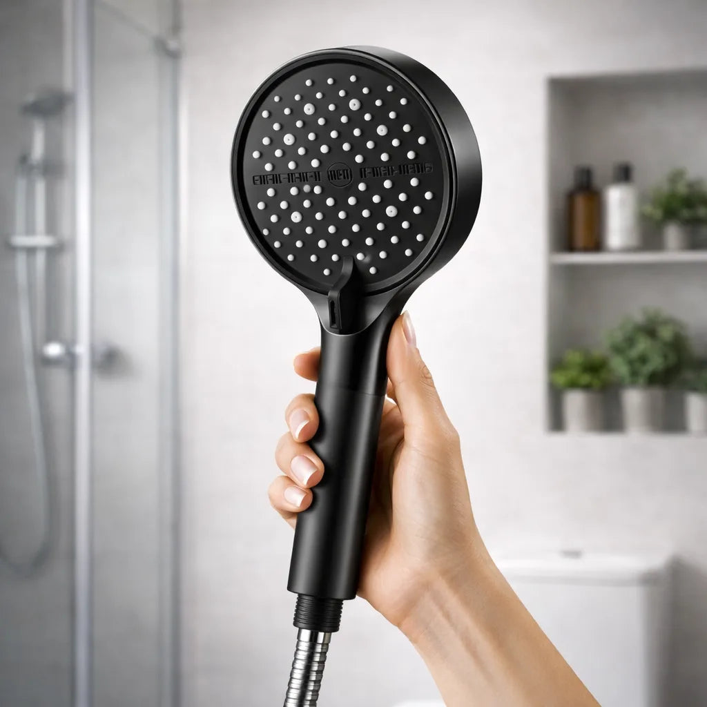 Pommeau de Douche Grande Tête 15 cm | Douchette 7 Modes pour Salle de Bain