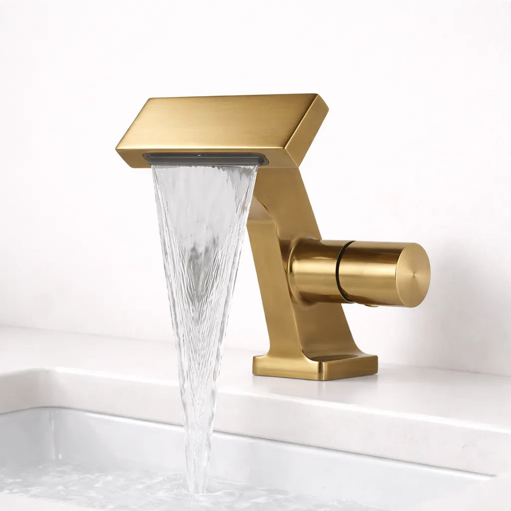 Robinet Lavabo Cascade Design | Mitigeur Monotrou pour Salle de Bain Luxe