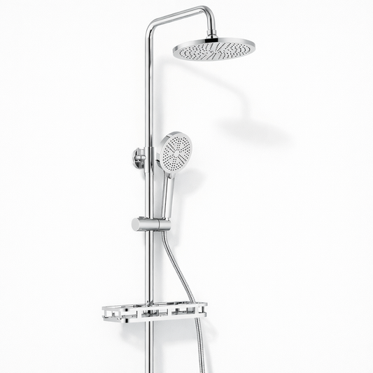 Colonne de douche 2 sorties avec porte-savon | Douche pluie + douchette