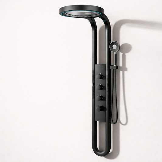 Colonne de douche cascade avec écran LED | Système mural multifonction