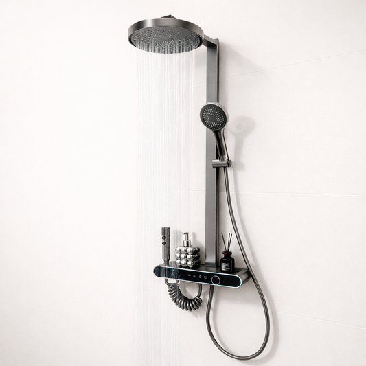 Colonne de douche design avec affichage LED | Barre de douche mural multifonction