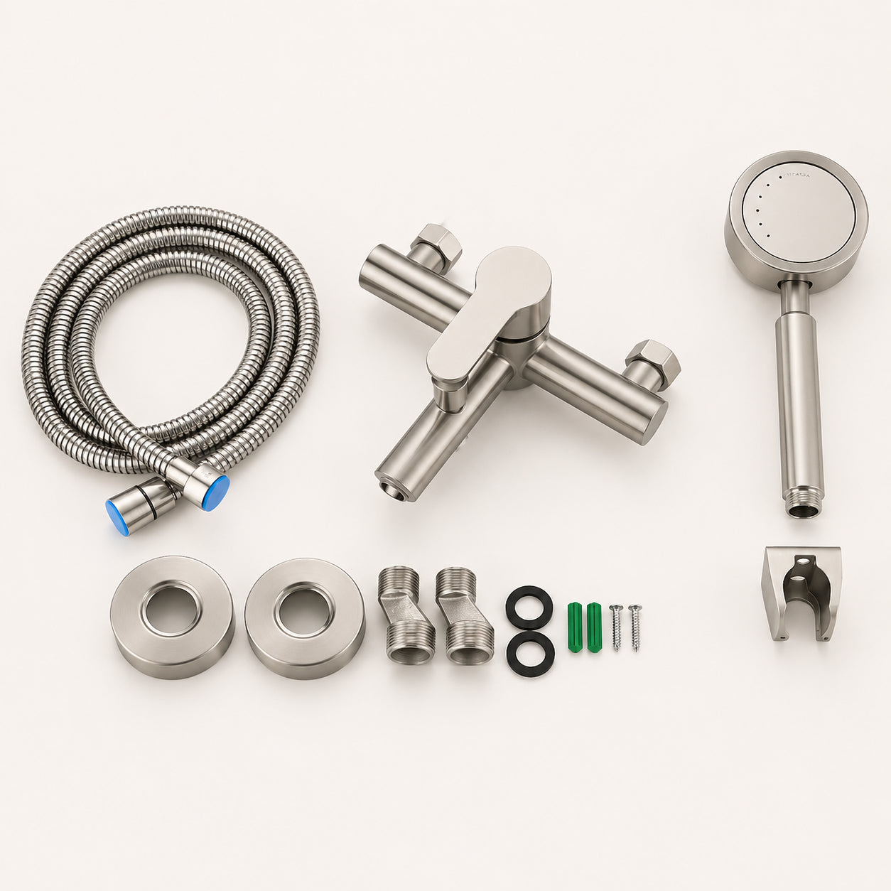 Ensemble Douche Complet Design Premium | Mitigeur, Pommeau de douche, Flexible et Support