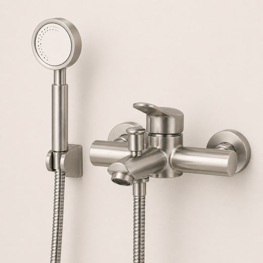 Ensemble Douche Complet Design Premium | Mitigeur, Pommeau de douche, Flexible et Support