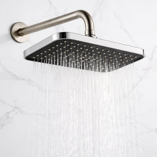 Pommeau de douche rectangulaire effet pluie