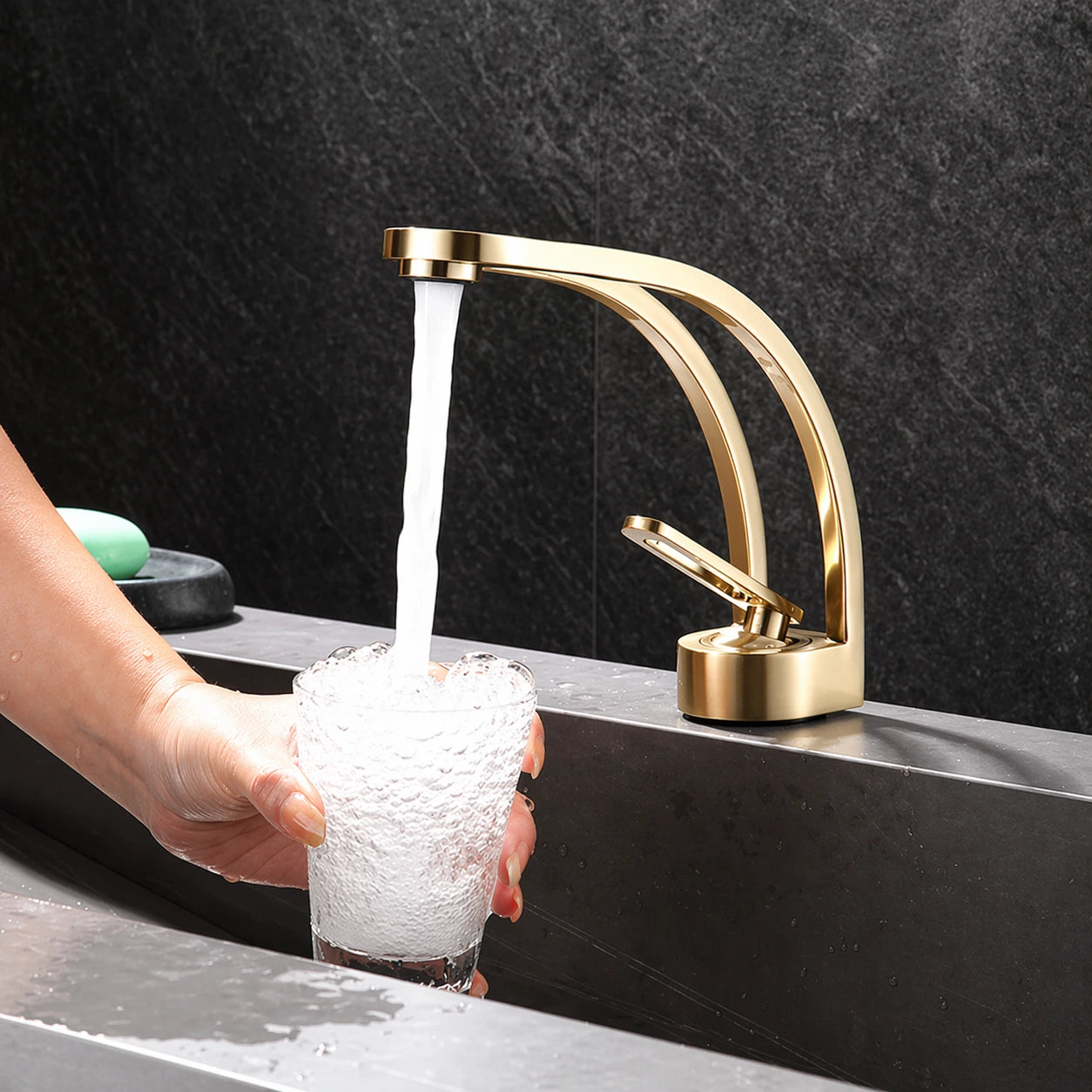 Robinet Lavabo Arc Design | Mitigeur Moderne pour Salle de Bain