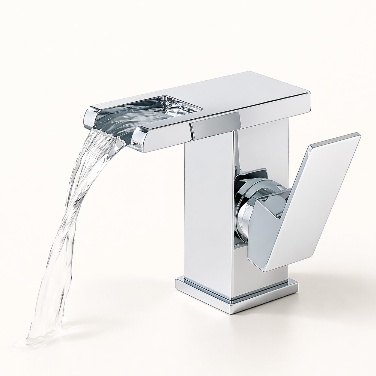 Robinet Design Cascade LED | Mitigeur Eau Chaude Froide  3 Couleurs Changeantes pour salle de bain